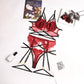 THEA- Red lace exotic bra and panty set
