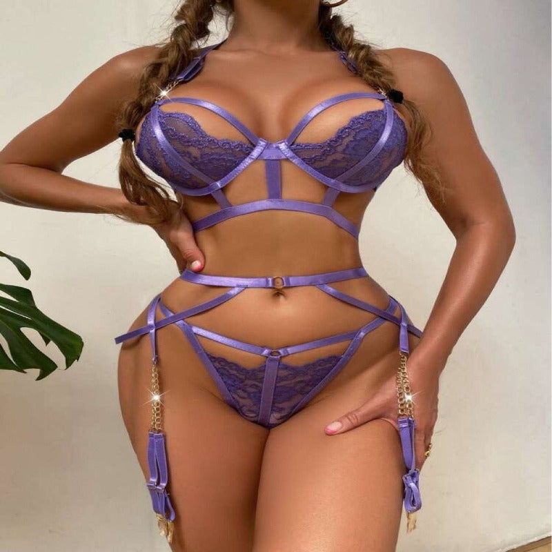 WILLOW-  Luxurious Exotic lace see through set