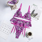 DAKOTA-  Fancy embroidered floral sensual lingerie set