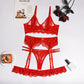 RAYA- Red sensual lace bra and panty set