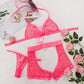 MARLO- Pink mesh erotic lingerie set