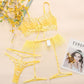 NELLIE-  Yellow floral embroidered  lingerie set