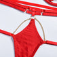 YARA- Red intimate bra and panty set with chains