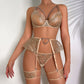 TEAGAN- Delicate lingerie set with chains