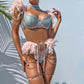 JAZLYN-  Sensual lingerie set with feathers and chains