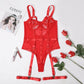 MIA-  Red sexy bodysuit with garter