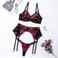 ANABELLE -Sexy lingerie cut out bra lace embroidered set